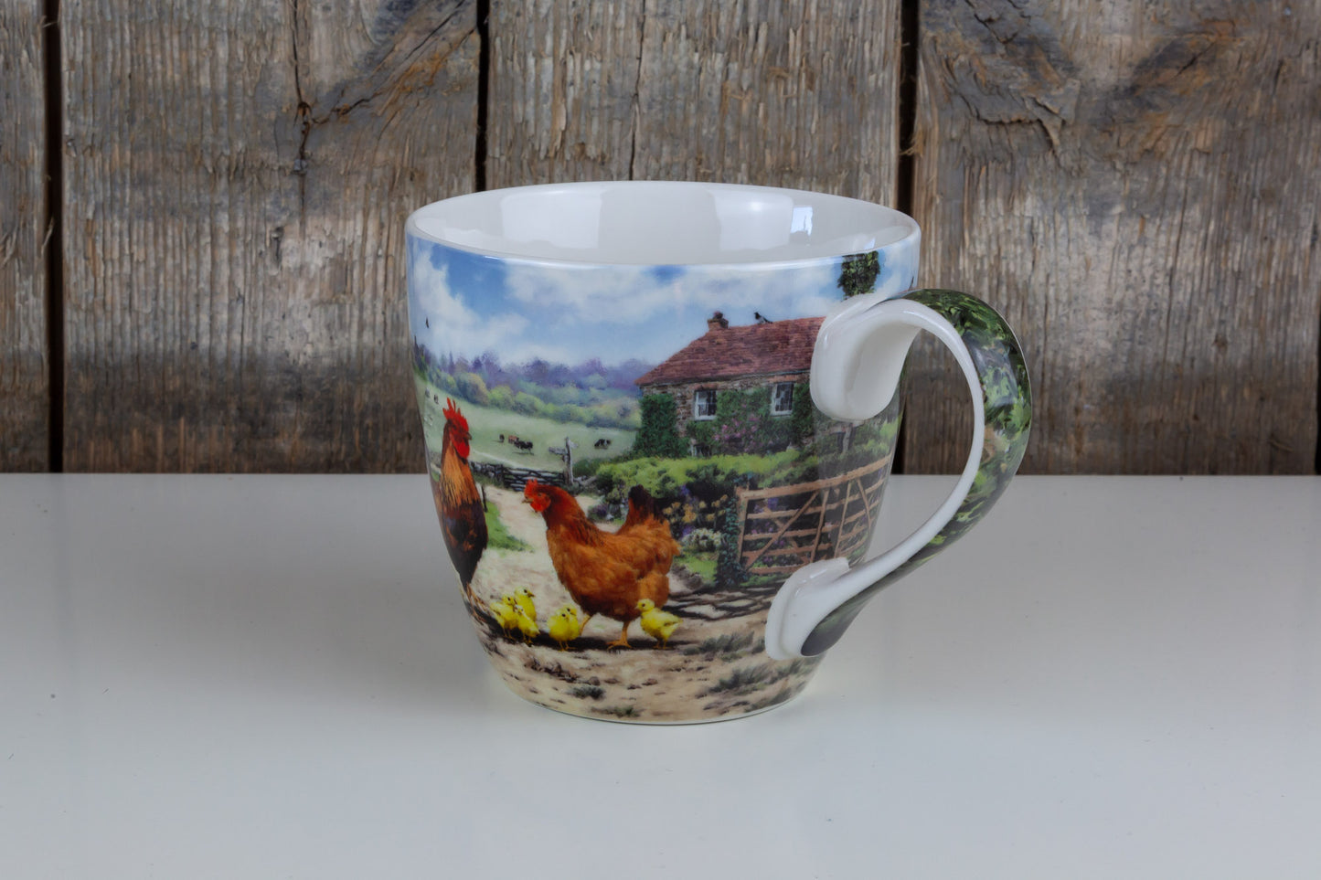 The Leonardo Collection Cappuccino Tasse Cockerel & Hen