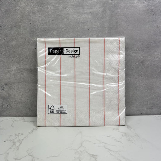 Paper + Design Servietten Home Stripes white rosé 20 Stück