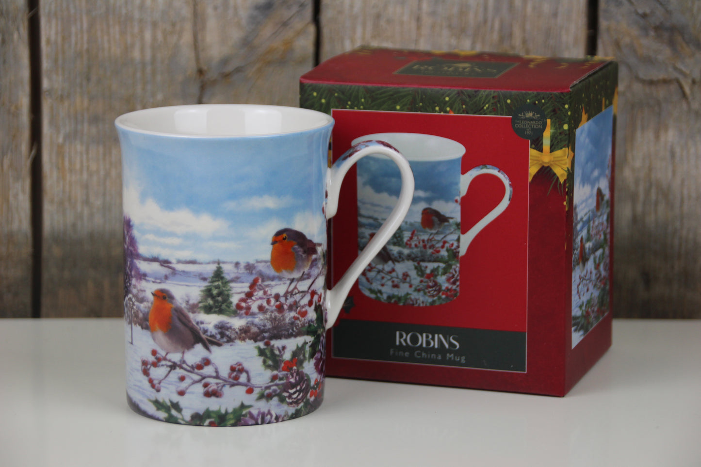 The Leonardo Collection Winter Robins Tasse