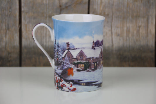 The Leonardo Collection Winter Robins Tasse