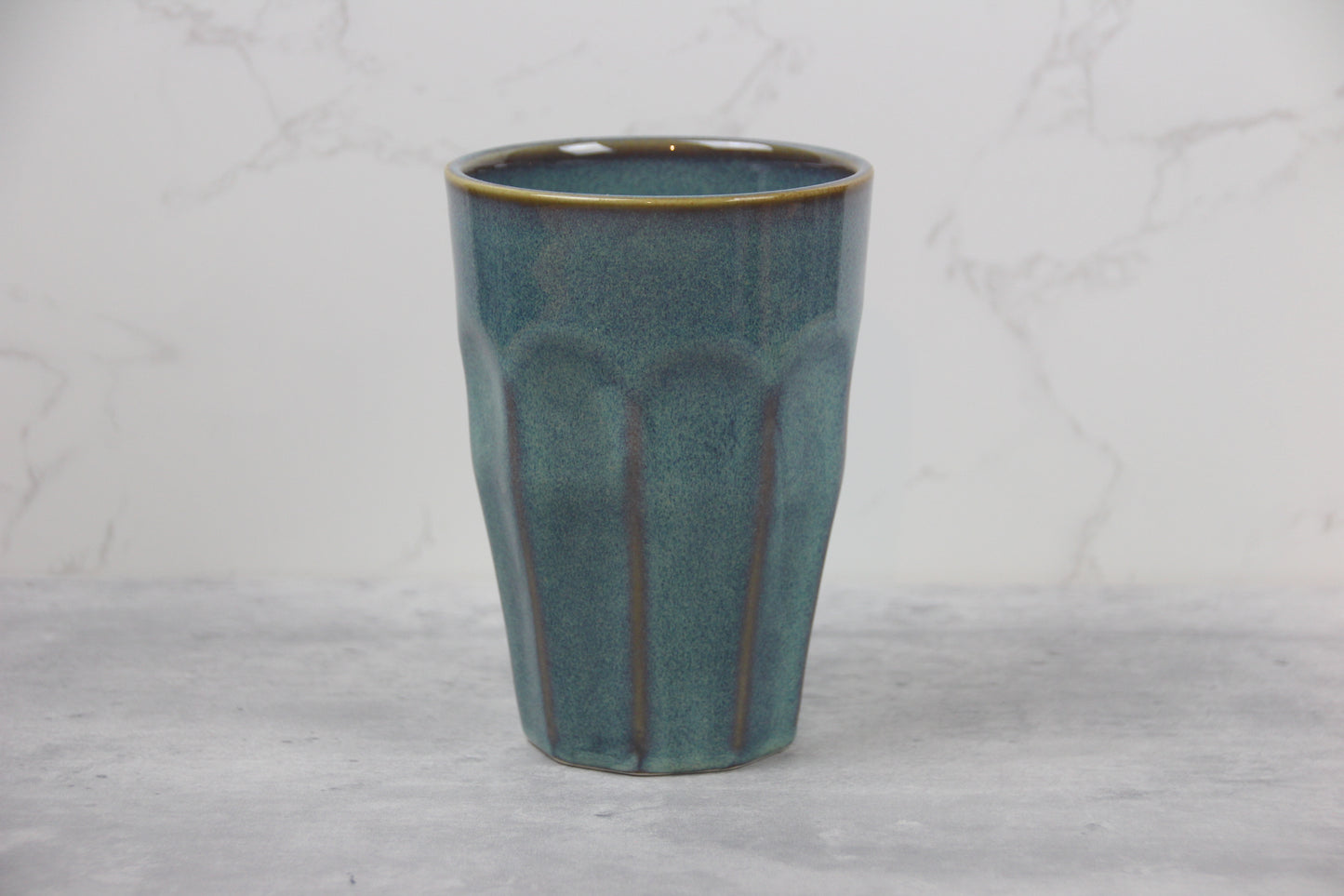 Retro Latte Cups aus Keramik - 4er Set Becher - 330 ml