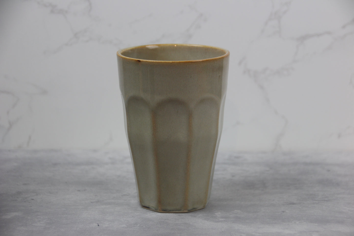 Retro Latte Cups aus Keramik - 4er Set Becher - 330 ml