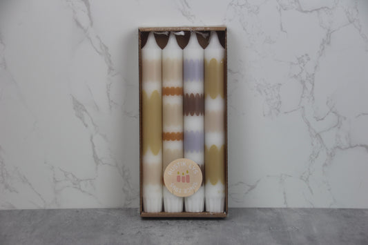 Rustik Lys 4er Set Kerzen - Flower Power by Kimmi