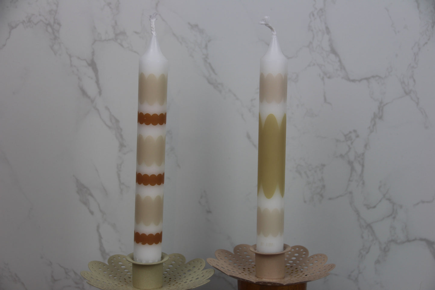 Rustik Lys 4er Set Kerzen - Flower Power by Kimmi