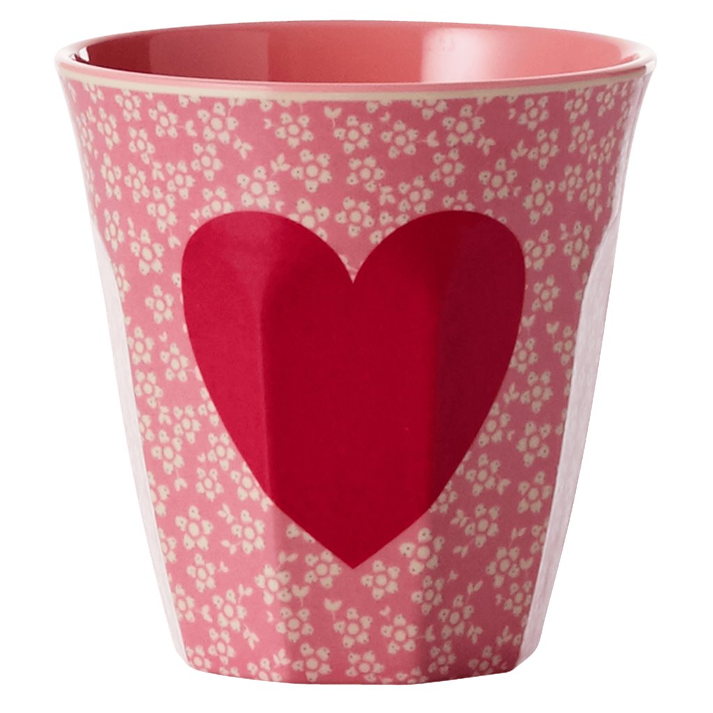 RICE Cup Heart Print Becher